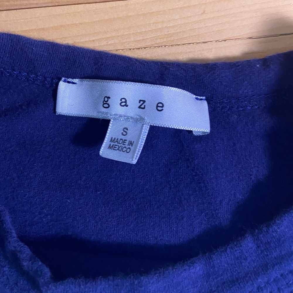 Gaze red white and blue crop top